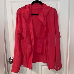 Lululemon mist over windbreaker lipgloss pink coral 12 hoodie